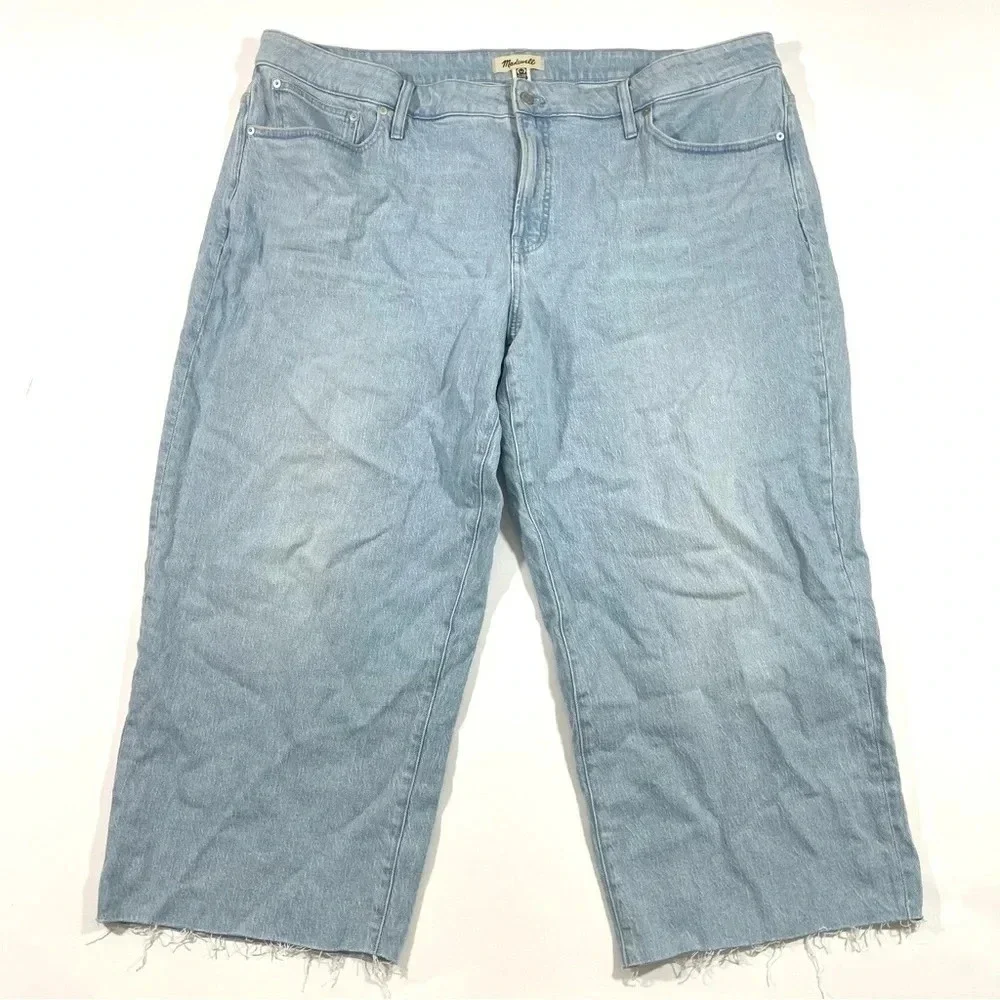 New Madewell The Plus Perfect Vintage Wide Leg Crop Jean